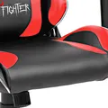 Red Fighter C8 játékszék, fekete-piros, + 4 az 1-ben szett CM370 PROMO, RGB háttérvilágítás
