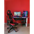 Red Fighter C8 játékszék, fekete-piros, + 4 az 1-ben szett CM370 PROMO, RGB háttérvilágítás