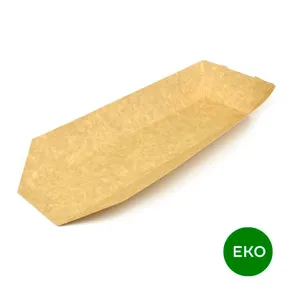Hot dog EKO nyitott, kraft, 250 x 60 x 40 mm, [50 db]