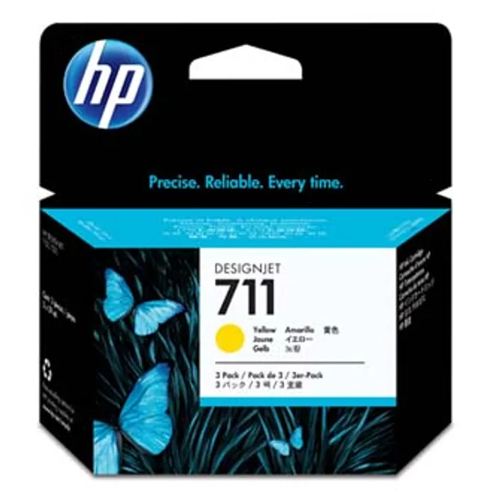 Termék főképe HP originální ink CZ136A, HP 711, yellow, 3x29ml, 3ks, HP DesignJet T120, T520
