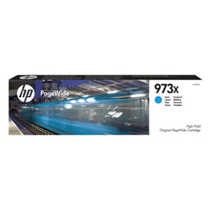 Termék főképe HP originální ink F6T81AE, HP 973X, cyan, 7000str., 82ml, HP PageWide Pro 452, Pro 477