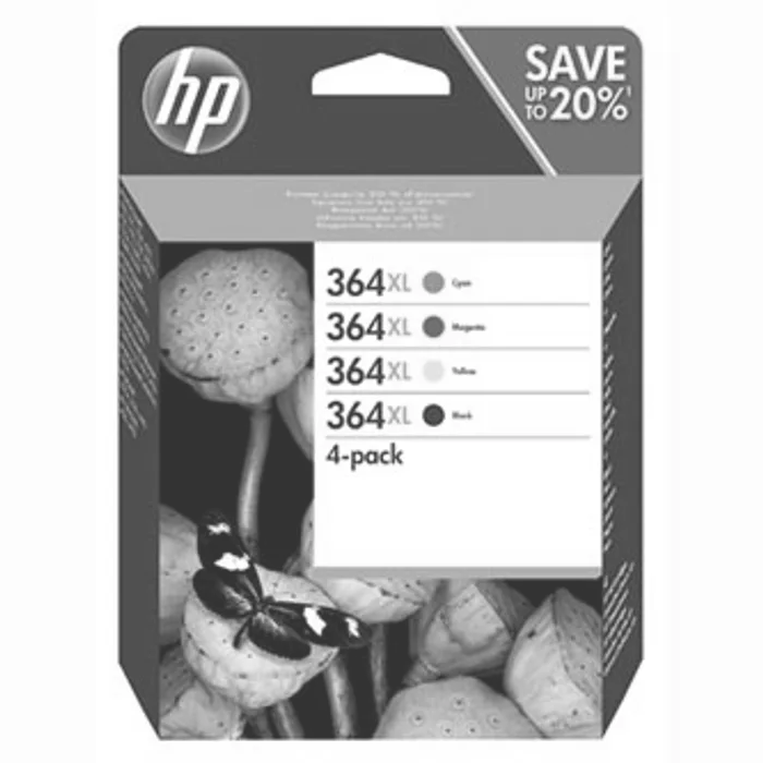 Termék főképe HP originální ink N9J74AE, HP 364XL Combo pack, CMYK, HP Photosmart C5393, Plus B209, Pre