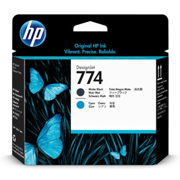 Termék főképe HP originální tisková hlava P2W01A, HP 774, matte black/cyan, 1ks, HP DesignJet Z6810