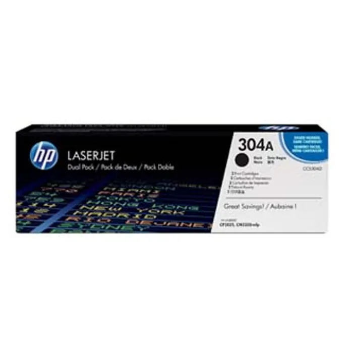 Termék főképe HP originální toner CC530AD, black, 7000 (2x3500)str., HP 304A, HP HP Color LaserJet CP20