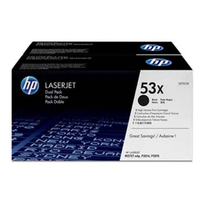 Termék főképe HP originální toner Q7553XD, black, 7000str., HP 53X, HP LaserJet P2015, dual pack, 2ks,