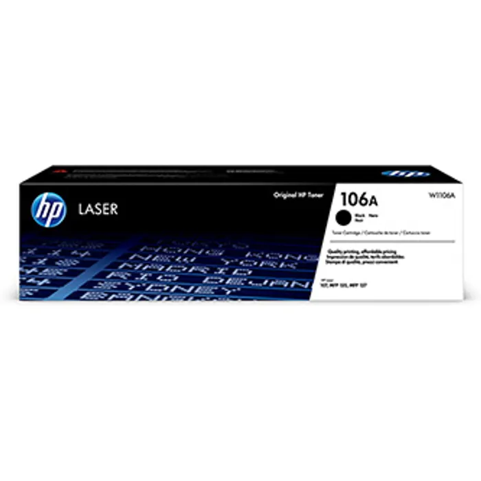 Termék főképe HP originální toner W1106A, black, 1000str., HP 106A, HP Laser 107, MFP 135, MFP 137, O