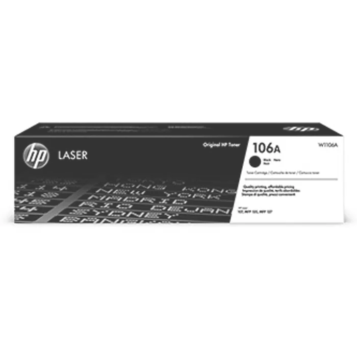 Termék főképe HP originální toner W1106A, black, 1000str., HP 106A, HP Laser 107, MFP 135, MFP 137, O