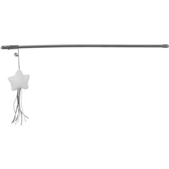 Termék főképe Hrací prus s plyšovou hvězdou s catnipem, rolnička, 46 cm, plast/plyš