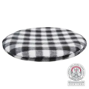 Mikrohullámú sütőben melegíthető melegítőpárna, 26 cm, fekete/fehér kockás
