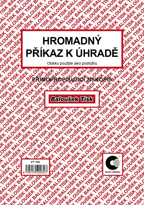 Termék főképe Hromadný příkaz k úhradě A5 PT100