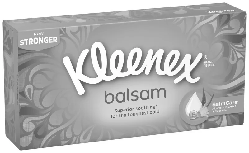Termék főképe Hygienické kapesníky s výtažkem z měsíčku lékařského 3 vrstvé Kleenex Balsam [72 ks]