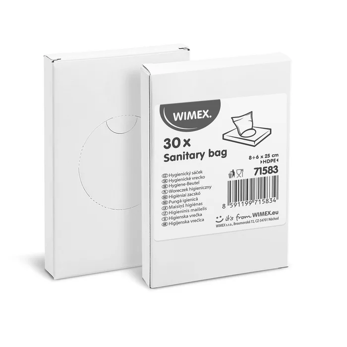 Termék főképe Hygienické sáčky bílé (HDPE) 8+6 x 25 cm [30 ks]