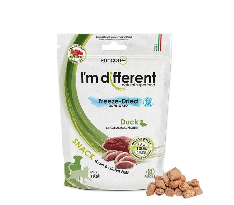 Termék főképe I´M DIFFERENT SNACK kachna - mrazem sušený pamlsek, 40 g