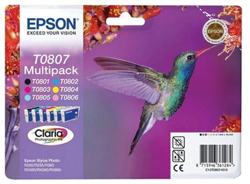 Termék főképe Inkoustová cart. multipack pro tiskárnu "StylusPhoto R265", EPSON B+C+M+Y+PC+PM, 44,4ml