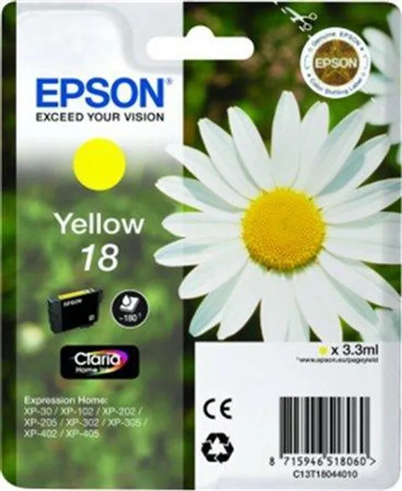 Termék főképe Inkoustová cart. pro tiskárny "XP 30, 102, 202, 205", EPSON Žlutá, 3,3ml