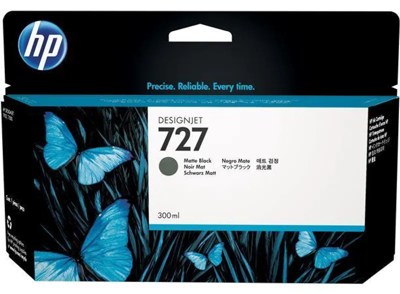 Termék főképe Inkoustová cartridge HP 727, do tiskárny DesignJet T930/T1530/T2530, matná černá, 300 ml,
