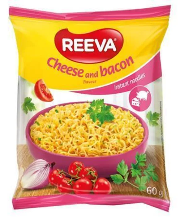 Termék főképe Instantní nudlová polévka, sýr a slanina, 60 g, REEVA 125248