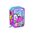 Penál tele "Triplo", daisy pop, MITAMA 64869