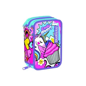 Penál tele "Triplo", daisy pop, MITAMA 64869