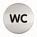 "WC" piktogram, öntapadós, rozsdamentes acél, DURABLE 490723