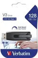 VERBATIM V3 USB flash lemez, fekete-szürke, 128 GB, USB 3.0, 80/25 MB/s
