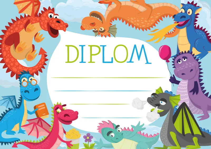 Termék főképe Diplom A4 - Draci