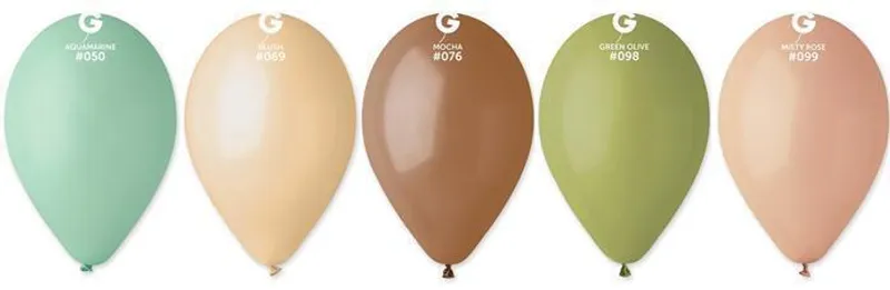 Termék főképe Balónek, přírodní pastelové barvy, 26 cm, 10 ks/balení, 10200009-NATUR