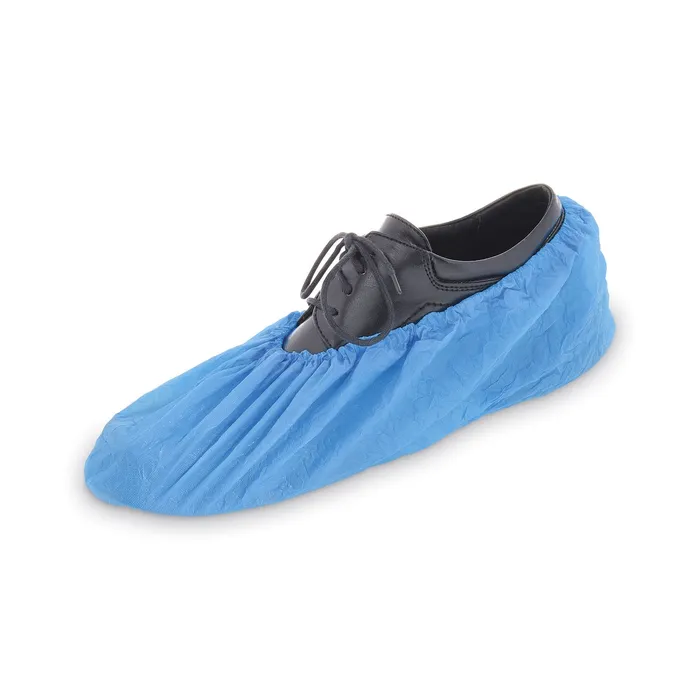 Termék főképe Jednorázové návleky na obuv modré 40 x 14 cm (CPE) [100 ks]