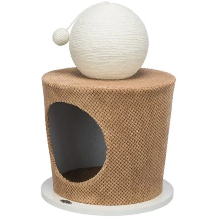 Termék főképe Jeskyně se škrabacím míčem, o 36 × 50 cm, plyš/sisal, taupe