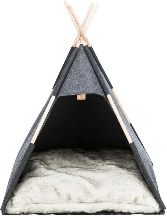 Termék főképe Jeskyňka TIPI, 70 x 70 x 70 cm, plsť, antracit