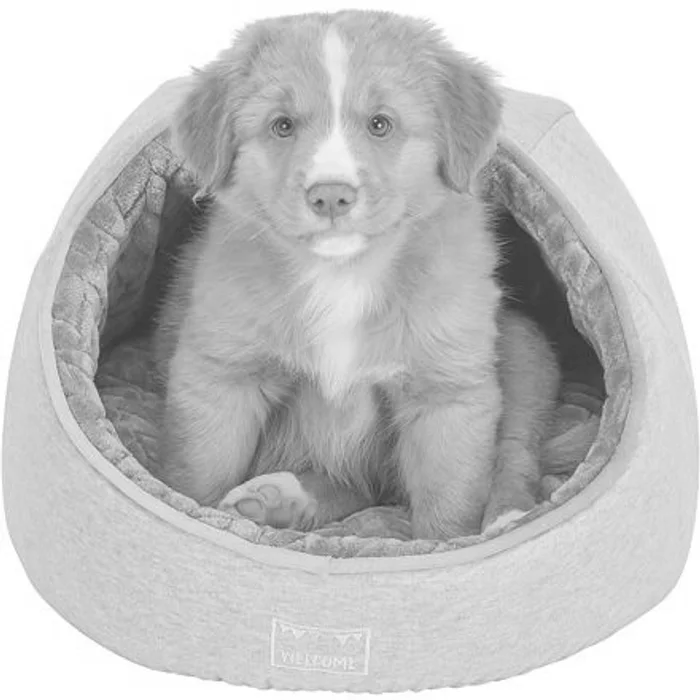 Termék főképe JUNIOR kulatá jeskyně, o 40 × 27 cm, bavlna/plyš, světlešedá/mátová