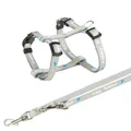 Következő termékkép JUNIOR hám pórázzal kölyökkutyáknak, világosszürke M-L: 27-45 cm/10 mm, 2,00 m