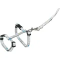 Következő termékkép JUNIOR hám pórázzal kölyökkutyáknak, világosszürke M-L: 27-45 cm/10 mm, 2,00 m