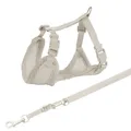 Következő termékkép JUNIOR SOFT hám pórázzal kölyökkutyáknak, világosszürke S-M: 26-34 cm/10 mm, 2,00 m