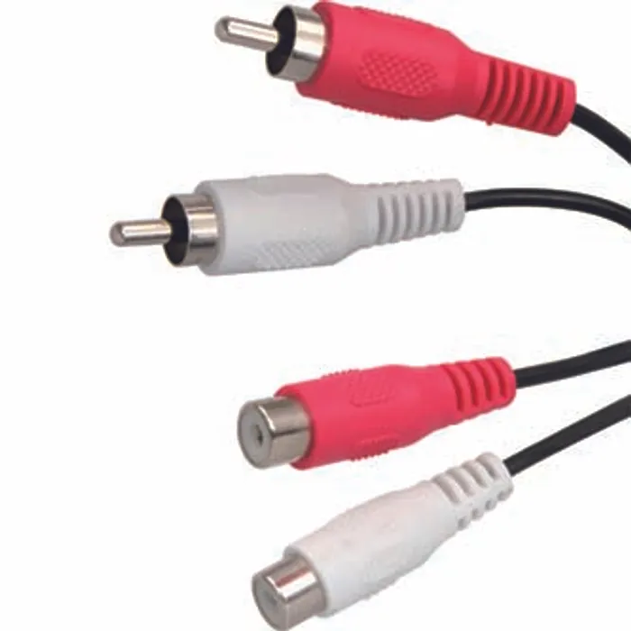 Termék főképe Kabel Cinch 2x M- Cinch 2x F, 5m, černá