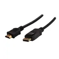 DisplayPort M-HDMI M kábel, 1 m, fekete, logó, buborékfólia