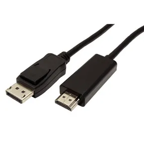 DisplayPort M-HDMI M kábel, 1 m, fekete