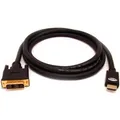 Következő termékkép DVI kábel (18+1) M- HDMI M, 2m, aranyozott csatlakozók, fekete, logó, buborékfólia