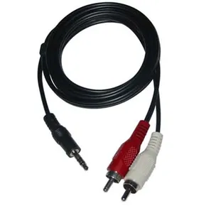 Kábelcsatlakozó (3,5 mm) M-Cinch 2x M, 5 m, fekete
