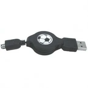 USB kábel (1.1), USB A M- 4 tűs M, 0,7 m, fekete, logó, HIROSE