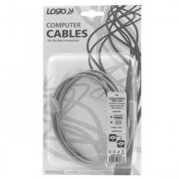 Termék főképe Kabel USB (2.0), USB A M- 4 pin M, 1.7m, černý, Logo, blistr