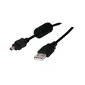 USB kábel (2.0), USB A M- 4 tűs M, 1,8 m, fekete, FUJI