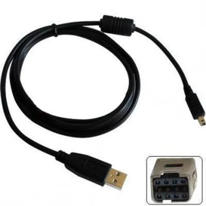 Termék főképe Kabel USB (2.0), USB A M- 8 pin M, 1.8m, černý, Logo, blistr, MINOLTA