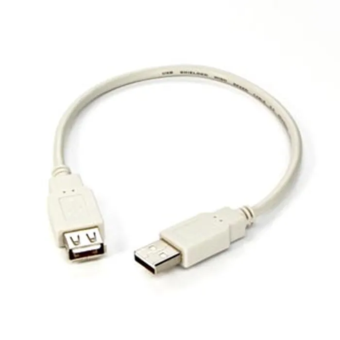 Termék főképe Kabel USB (2.0), USB A M- USB A F, 0.3m, černý/bílý, Logo, blistr