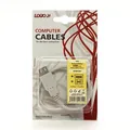 USB kábel (2.0), USB A M- USB A F, 0,3 m, fekete/fehér, logó, buborékfólia
