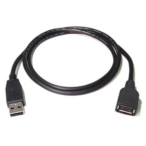USB kábel (2.0), USB A M- USB A F, 0,3 m, fekete/fehér