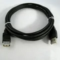 USB kábel (2.0), USB A M- USB A F, 3 m, fekete, Logo Economy