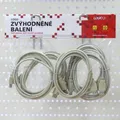 USB kábel (2.0), USB A M- USB A F, 3 m, szürke, Logo, ár 1 db