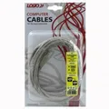 USB kábel (2.0), USB A M- USB B M, 5m, szürke, Logó, buborékfólia