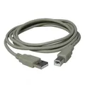 USB kábel (2.0), USB A M- USB B M, 5m, szürke, Logo